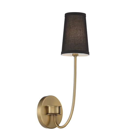 Trade Winds Diana 1-Light Wall Sconce in Natural Brass