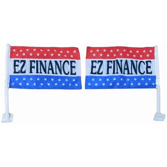 Trade Winds EZ Finance USA DOUBLE Sided 12"x18" 100D Knit Nylon Car Vehicle Flag