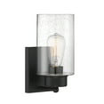 thumbnail image 1 of Trade Winds Edgewood Wall Sconce in Matte Black, 1 of 5