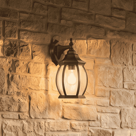 Trade Winds Everett 1-Light Outdoor Wall Lantern in Rustic Bronze