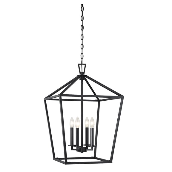 Trade Winds Falmouth 4-Light Pendant in Black