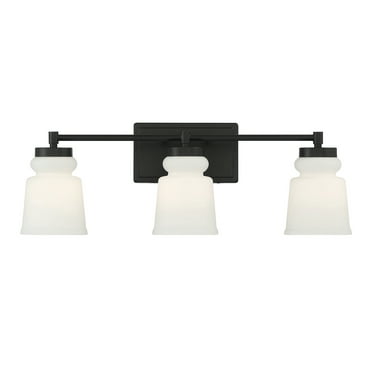 Trade Winds Faye 3-Light Bathroom Vanity Light in Matte Black