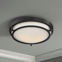 【ma】BrightWin① LuxenHome 24-in W x 31.89-in H Oval Brown Framed Wall Mirror