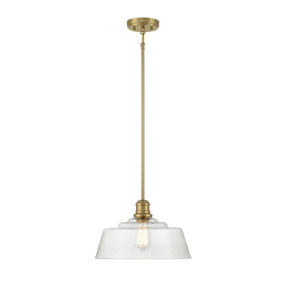 Trade Winds Finn 1-Light Pendant in Natural Brass
