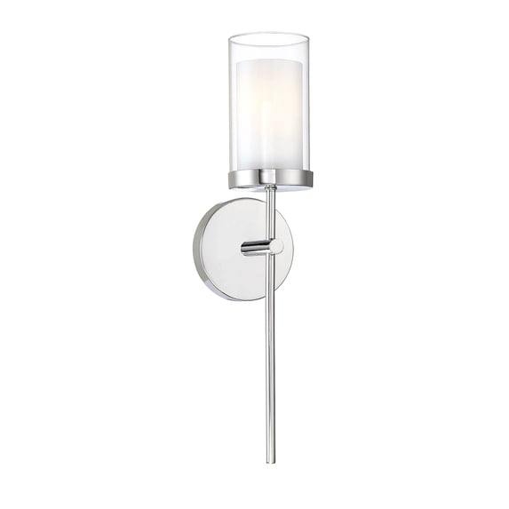 Trade Winds Flambeau 1 Light Wall Sconce in Chrome