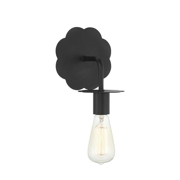 Trade Winds Florian 1-Light Wall Sconce in Matte Black