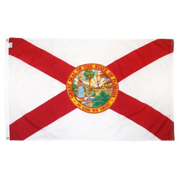 Trade Winds Florida State Flag Super-Poly 5x8 foot (150D Super Polyester) grommets