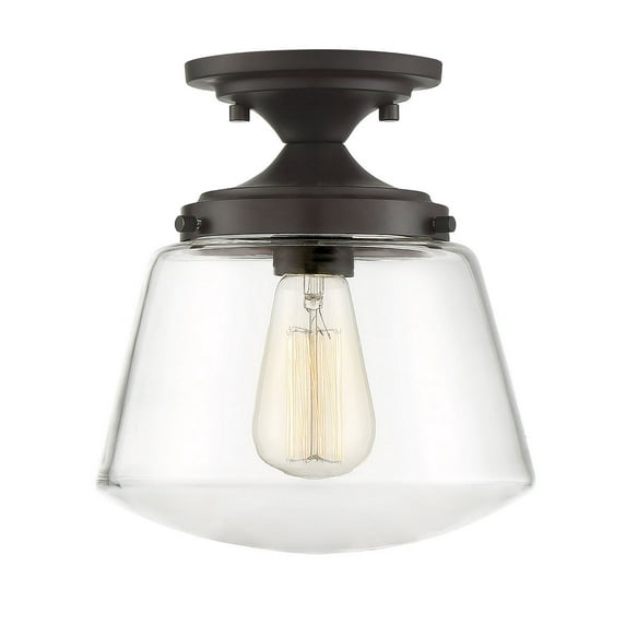 Trade Winds Frances Semi-Flush Mount Ceiling Light in Oil Rubbed Bronze