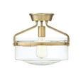 thumbnail image 1 of Trade Winds Gardner Semi-Flush Mount Ceiling Light in Warm Brass, 1 of 6