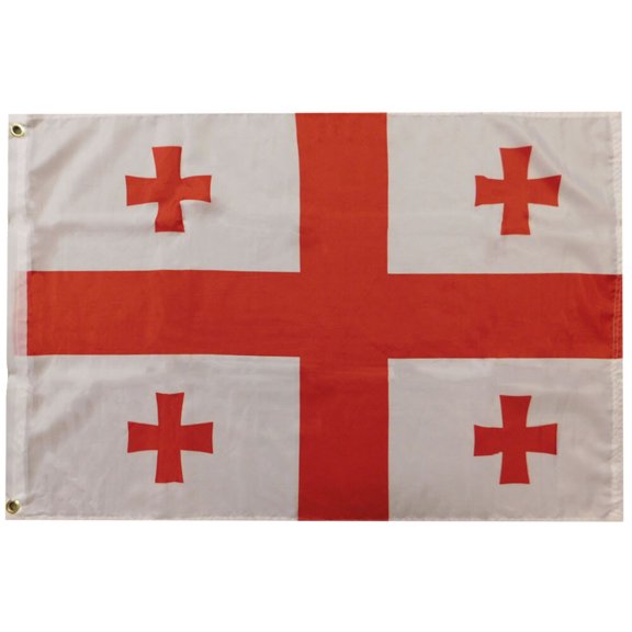 Trade Winds Georgia / Knights Templar 5 Crosses 100D Woven Poly Nylon Flag 2x3 2'x3' Banner