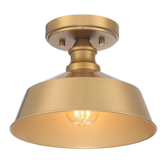 Trade Winds Grady 1-Light Ceiling Light in Natural Brass