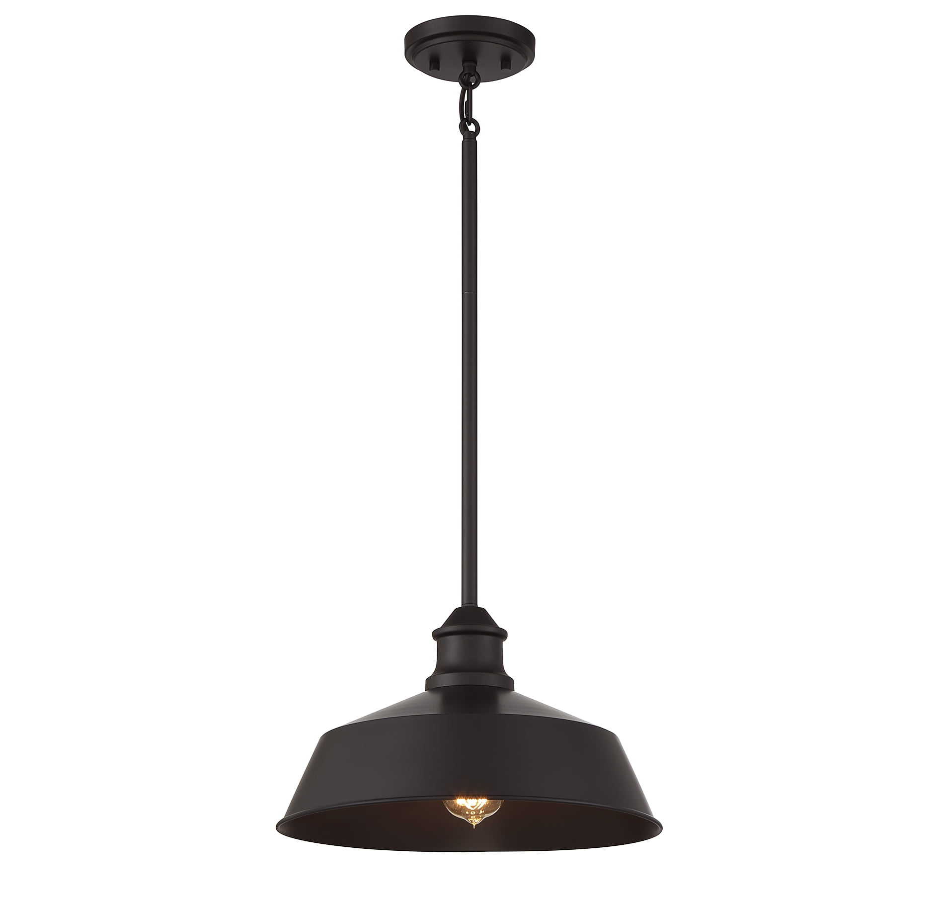 Grady Oil Rubbed Bronze 1-Light Pendant with Metal Shade