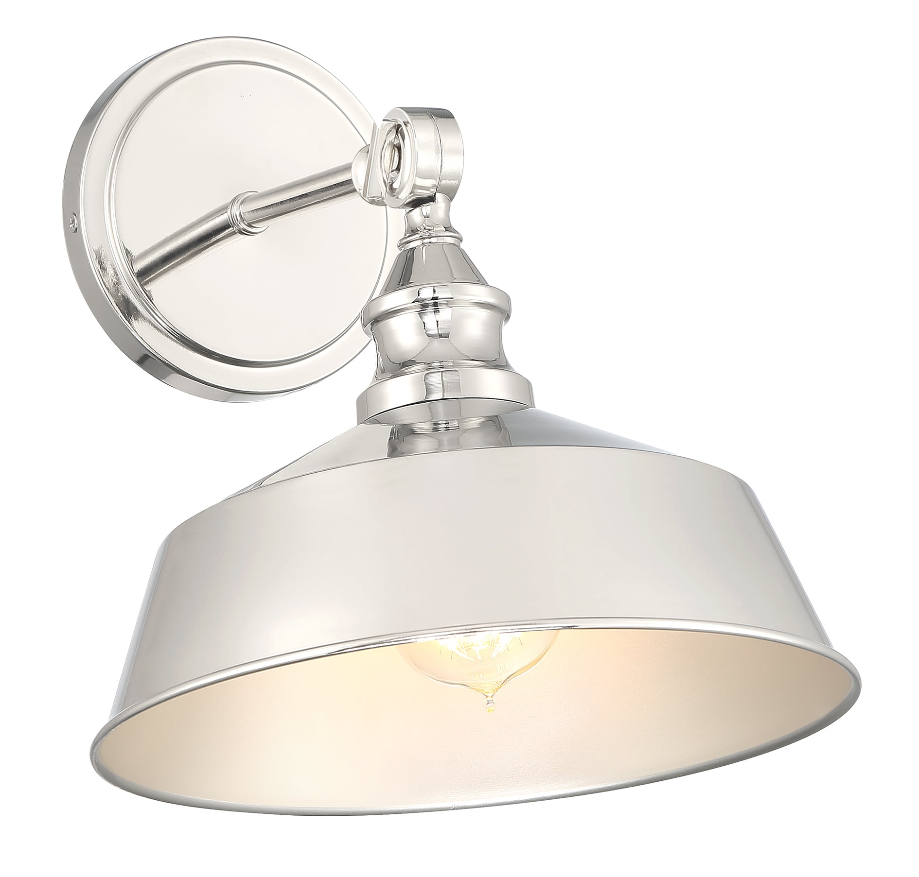 Vintage Polished Nickel Adjustable Metal Sconce