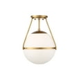 thumbnail image 1 of Trade Winds Hammond Semi-Flush Mount Ceiling Light in Natural Brass, 1 of 6