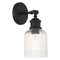 Trade Winds Harold 1-Light Wall Sconce in Matte Black