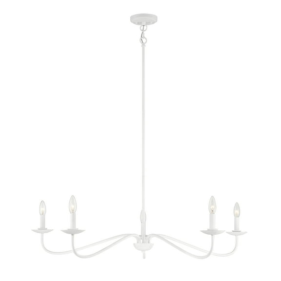 Trade Winds Harper 5-Light Chandelier in Bisque White