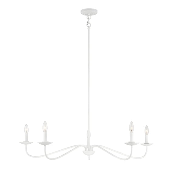 Trade Winds Harper 5-Light Chandelier in Bisque White