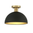 thumbnail image 1 of Trade Winds Hazel 1-Light Ceiling Light in Matte Black with Natural Brass, 1 of 4