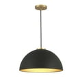 thumbnail image 1 of Trade Winds Hazel 1-Light Pendant in Matte Black with Natural Brass, 1 of 5