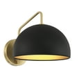 thumbnail image 1 of Trade Winds Hazel 1-Light Wall Sconce in Matte Black with Natural Brass, 1 of 5