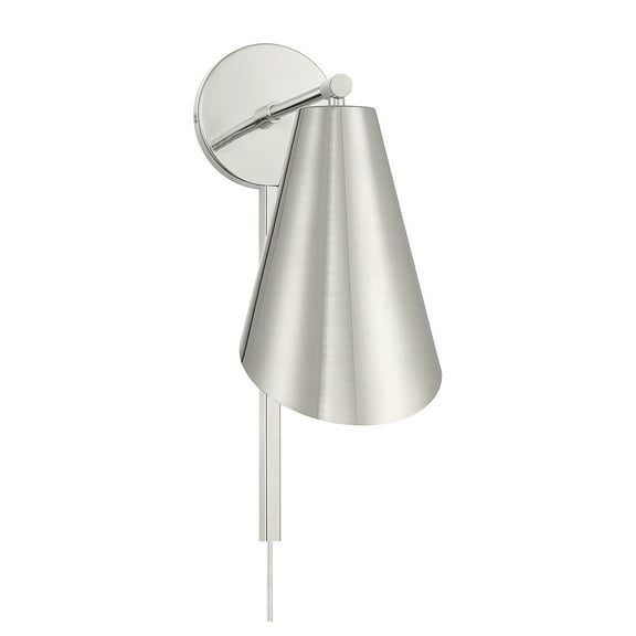 Trade Winds Jenna 1-Light Wall Sconce in Polished Nickel