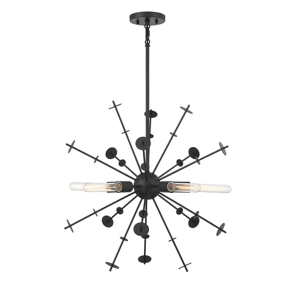 Trade Winds Kenneth 5-Light Pendant in Matte Black