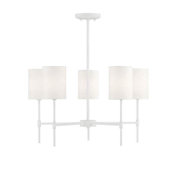 Trade Winds Leslie 5-Light Chandelier in Bisque White