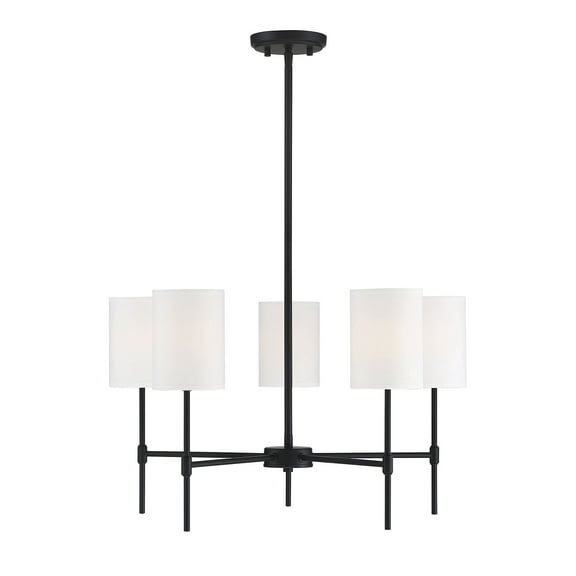 Trade Winds Leslie 5-Light Chandelier in Matte Black