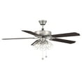 thumbnail image 1 of Trade Winds Levi 52" 3-Light Ceiling Fan in Brushed Nickel with Clear Bubble Glass, 1 of 9