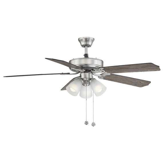 Trade Winds Levi 52" 3-Light Ceiling Fan in Brushed Nickel