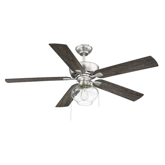 Trade Winds Lighting 1-Light Ceiling Fan In Brushed Nickel
