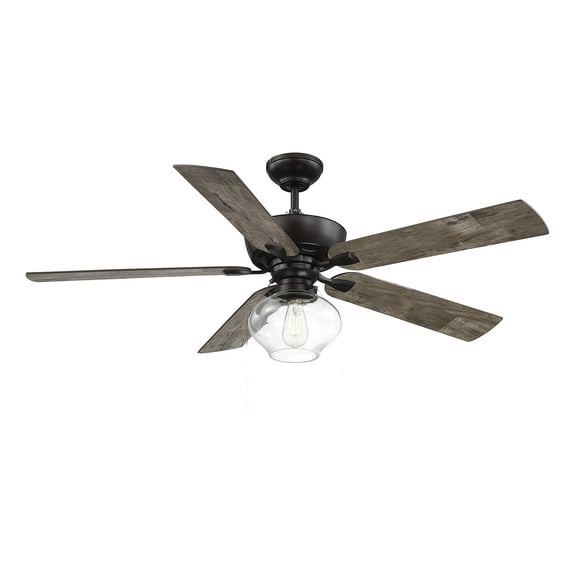 Trade Winds Lighting 1-Light Ceiling Fan In Oil Rubbed Bronze