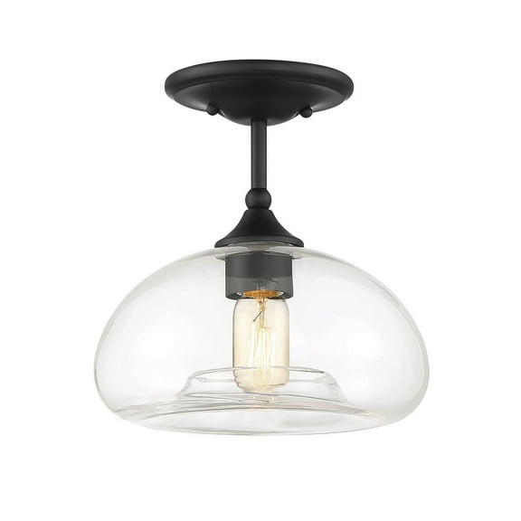 Trade Winds Lighting 1-Light Ceiling Light In Matte Black