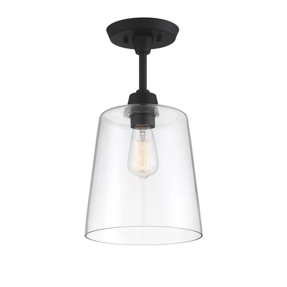 Trade Winds Lighting 1-Light Ceiling Light In Matte Black
