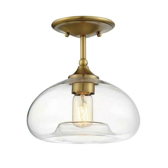 Trade Winds Lighting 1-Light Ceiling Light In Natural Brass