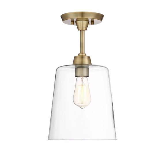 Trade Winds Lighting 1-Light Ceiling Light In Natural Brass