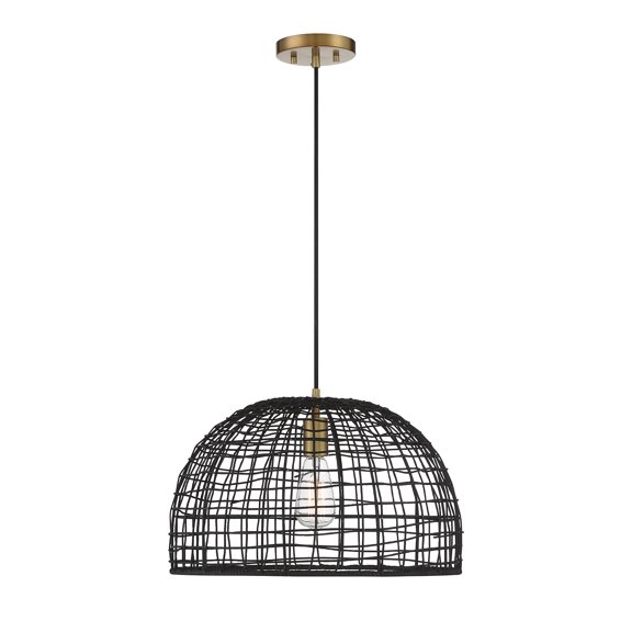 Trade Winds Lighting 1-Light Pendant Light In Black