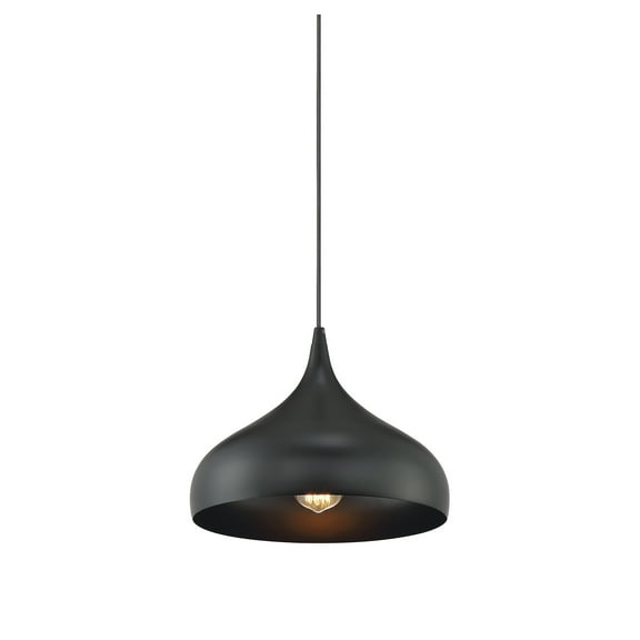Trade Winds Lighting 1-Light Pendant Light In Matte Black