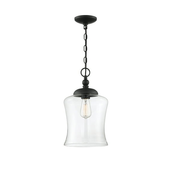 Trade Winds Lighting 1-Light Pendant Light In Matte Black