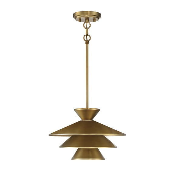 Trade Winds Lighting 1-Light Pendant Light In Natural Brass