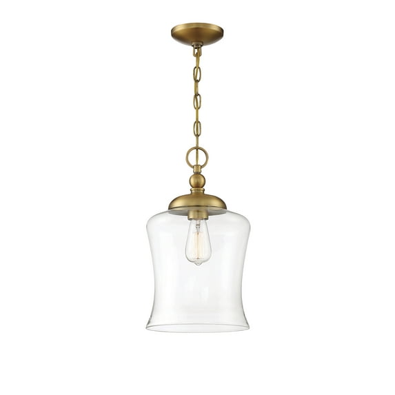 Trade Winds Lighting 1-Light Pendant Light In Natural Brass