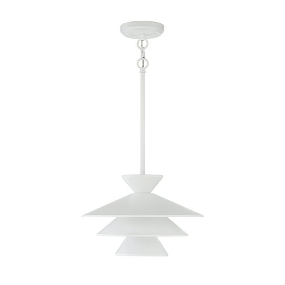 Trade Winds Lighting 1-Light Pendant Light In White