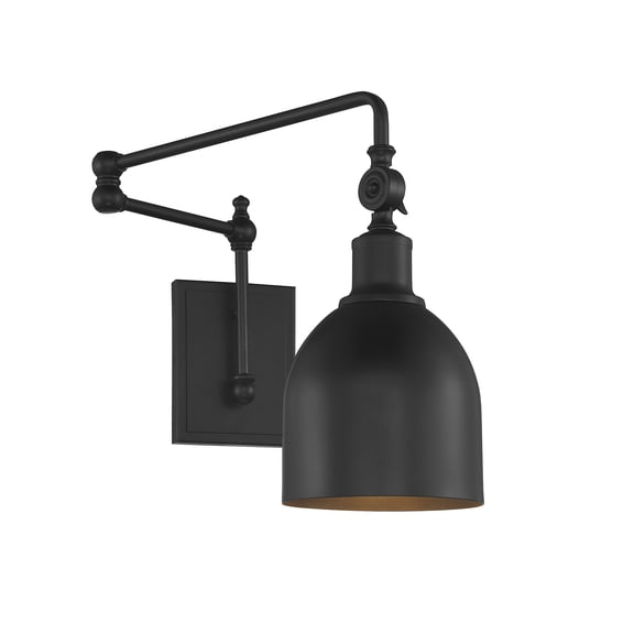 Open Box Trade Winds Lighting 1-Light Wall Sconce In Black