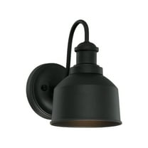 Trade Winds Lighting 1-Light Wall Sconce In Matte Black