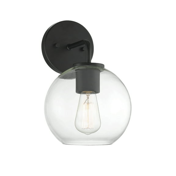 Trade Winds Lighting 1-Light Wall Sconce In Matte Black