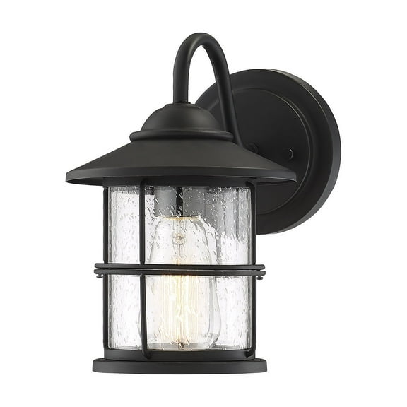 Trade Winds Lighting 1-Light Wall Sconce In Matte Black
