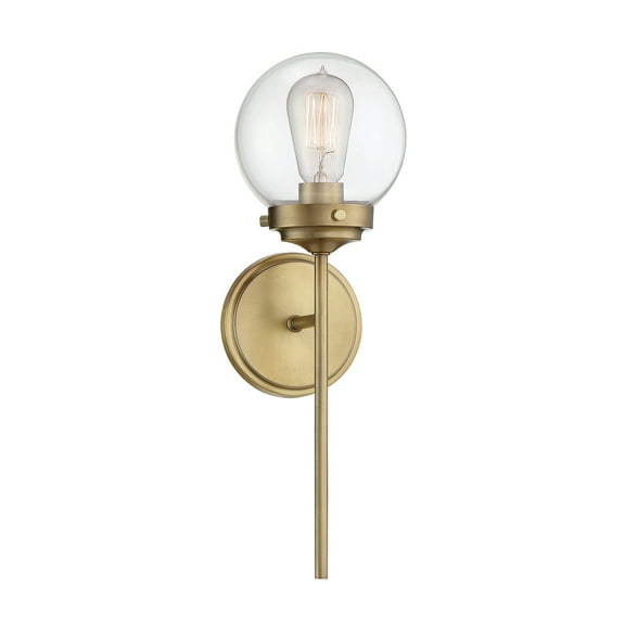 Trade Winds Lighting 1-Light Wall Sconce In Natural Brass