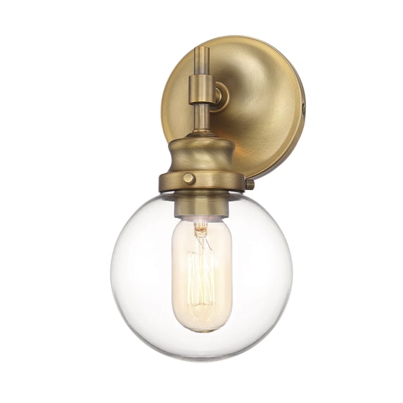 Trade Winds Lighting 1-Light Wall Sconce In Natural Brass