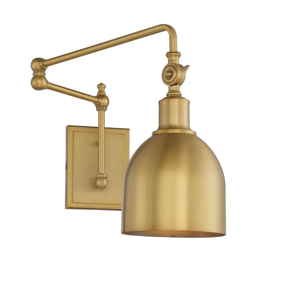 Trade Winds Lighting 1-Light Wall Sconce In Natural Brass