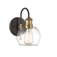thumbnail image 1 of Trade Winds Lighting 1-Light Wall Sconce In Oil Rubbed Bronze With Brass Accents, 1 of 5